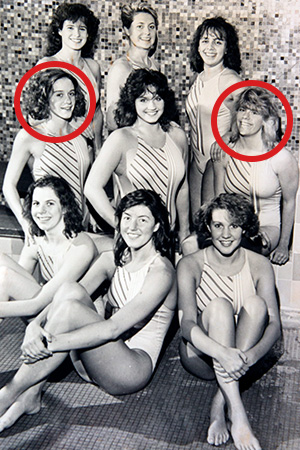 The Olympians' mums: Karen Thorpe, left, and Maria Shortman in 1998