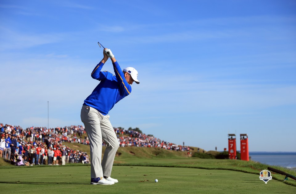 Ian Poulter nailed his first drive of the Ryder Cup... despite his heart rate reaching 133 BPM