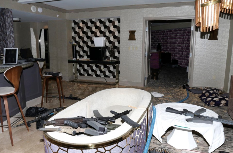 Paddock's cache of weapons in his hotel room
