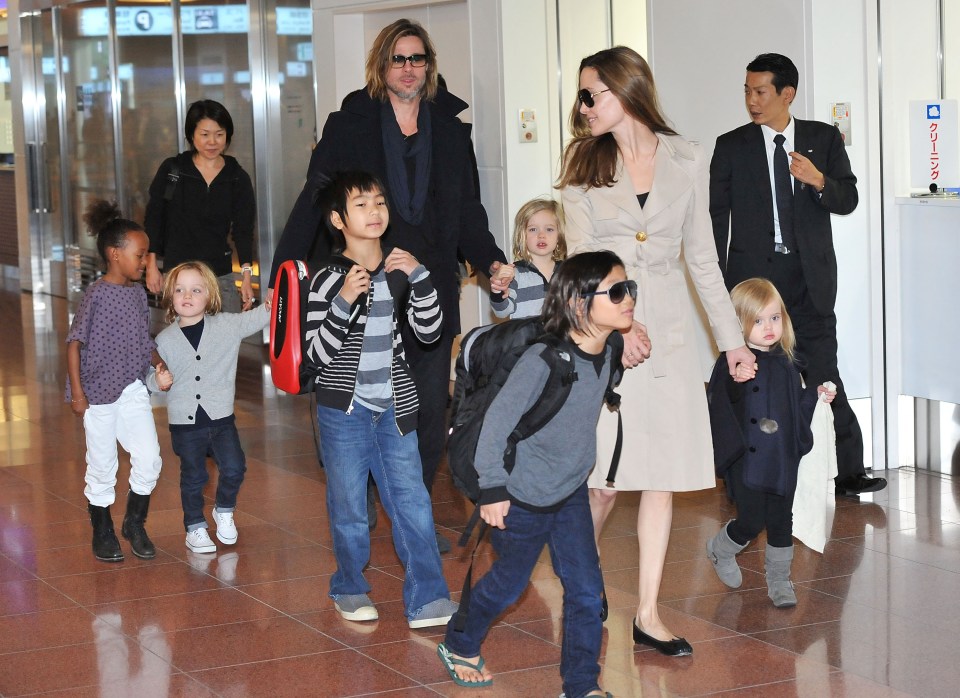 The couple with their six children, pictured in 2008
