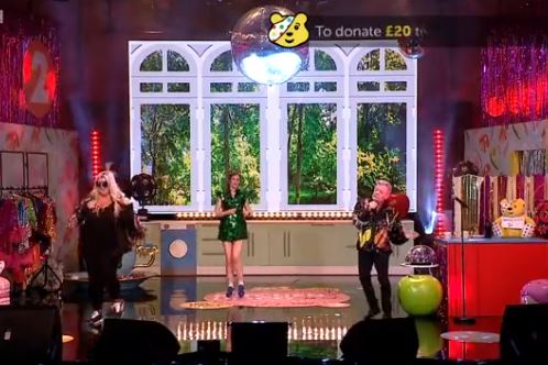 She joined Sophie Ellis-Bextor and Tony Blackburn to help raise money