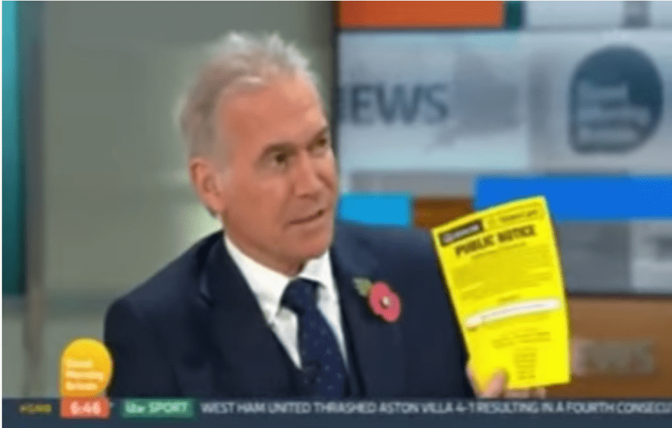 A GMB debate on the yellow card reporting scheme leaflet has received thousands of complaints