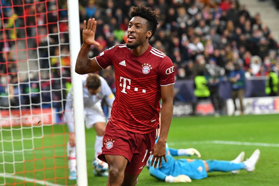 Kingsley Coman's late equaliser salvaged a draw for Bayern Munich at RB Salzburg