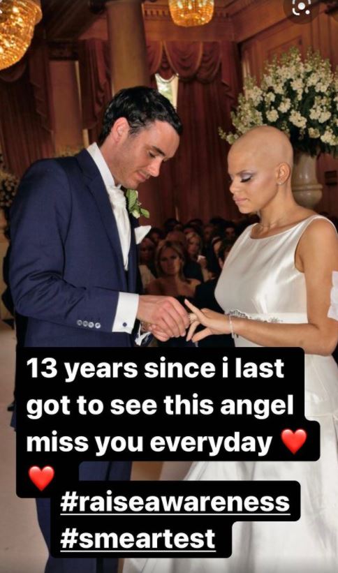 Jack posted a photo of himself and late wife Jade