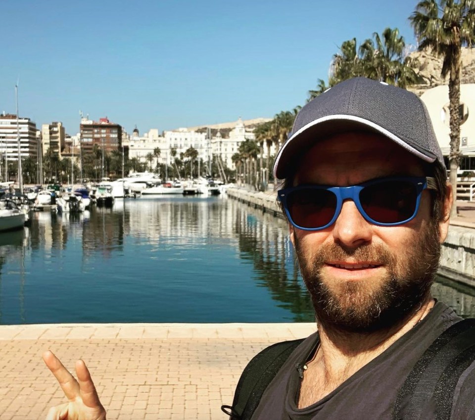 Anthony Starr posted this selfie on the Costa Blanca earlier this week