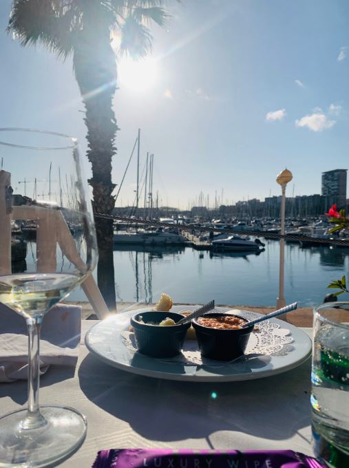 Starr posted a picture on Twitter of his tapas meal on the Costa Blanca