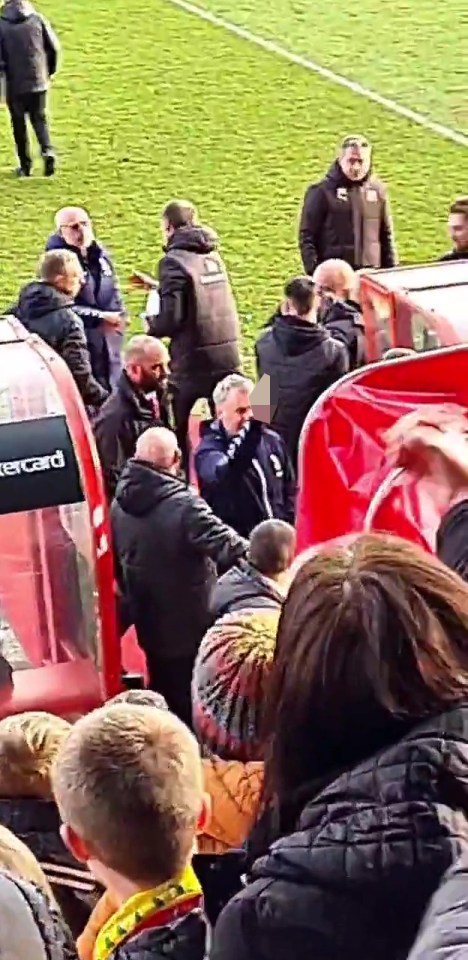 John Sheridan flashed his middle finger at fans on Saturday