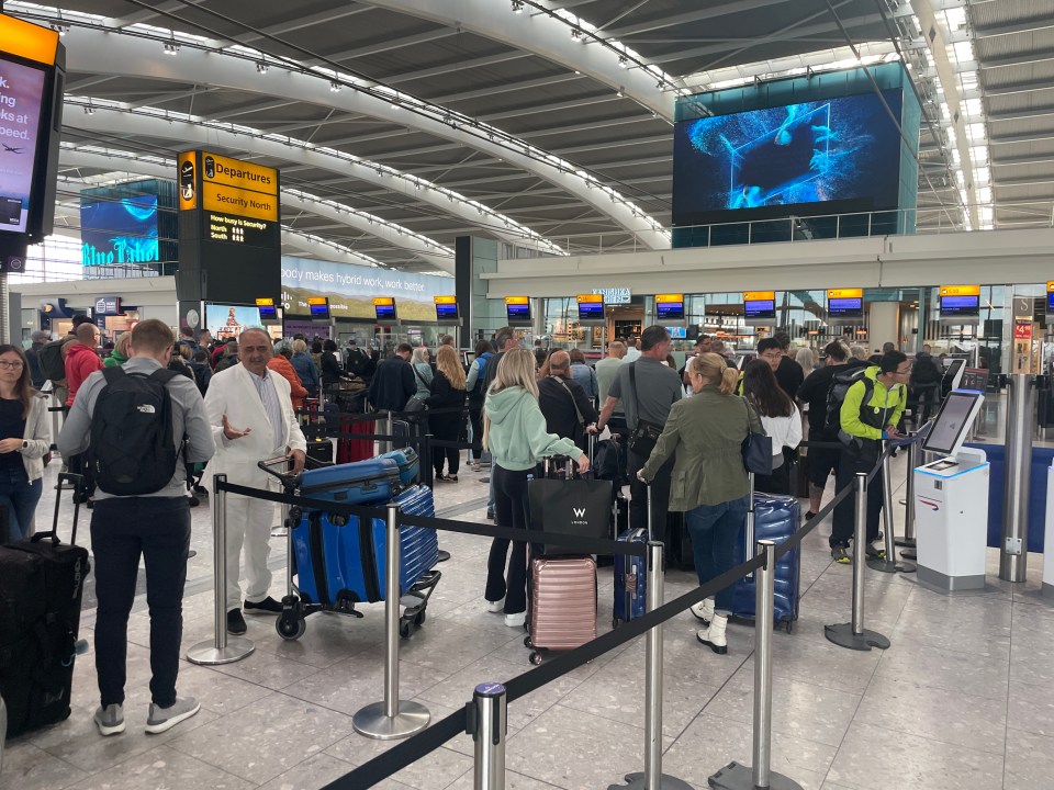 In London, passengers had to wait in long lines as the "absolute carnage" continued