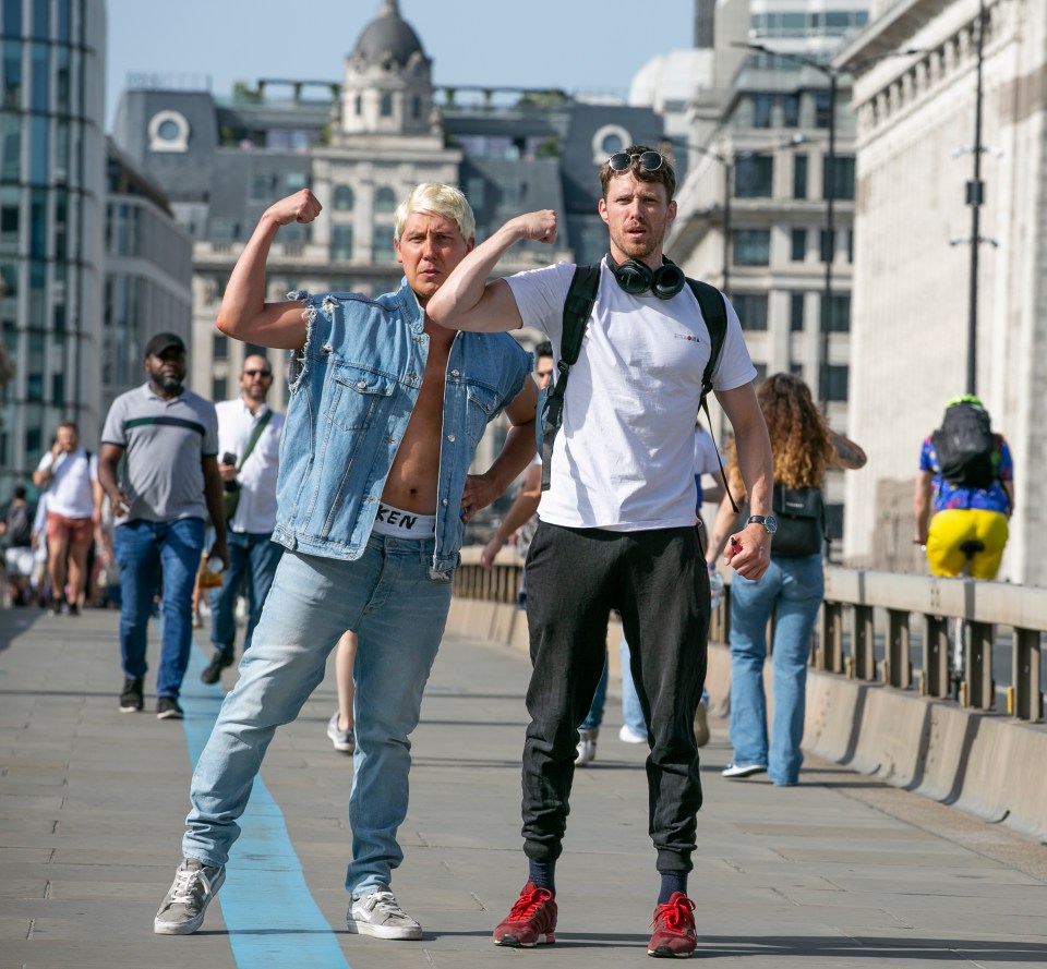 Josh said: 'Despite people likening me to a Backstreet Boy, H from Steps, and Trump, London kind of liked my Ken look — and I did too'