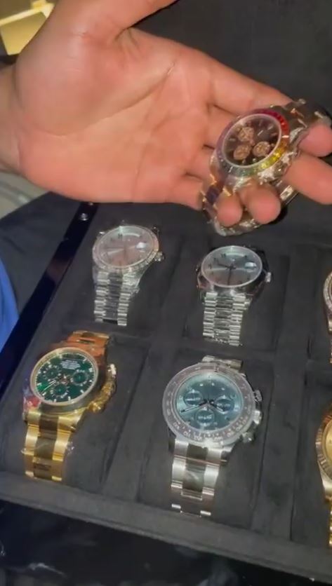 Amir Khan shows off a luxury Rolex