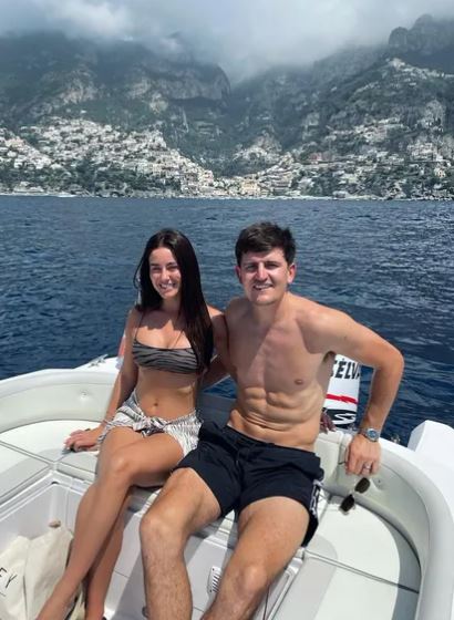 Manchester United star Harry Maguire and Fern Hawkins are on honeymoon