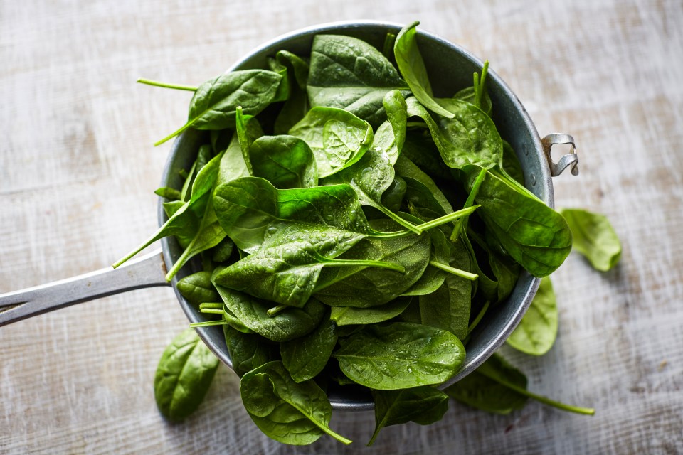 Leafy greens including spinach can help men feel a more intense orgasm