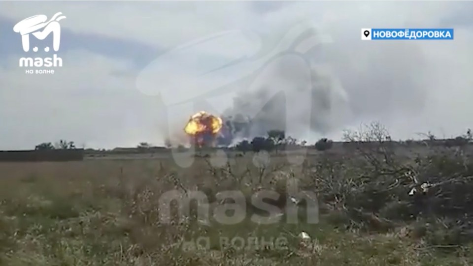 Russian denied there was an attack and said munitions had ignited in an accidental fire