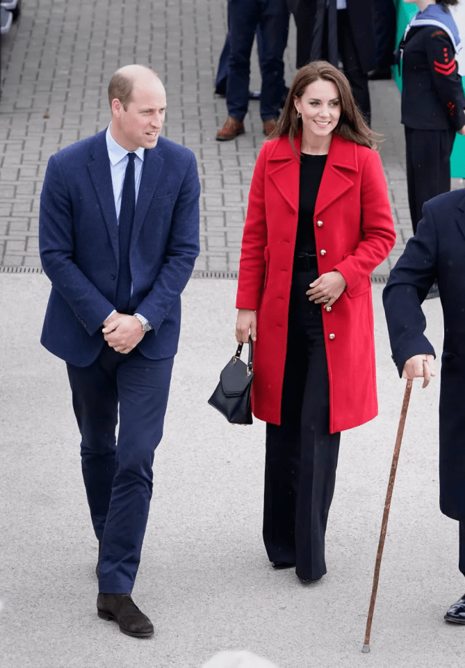 The Prince and Princess of Wales arrive for a visit to the RNLI Holyhead Lifeboat Station