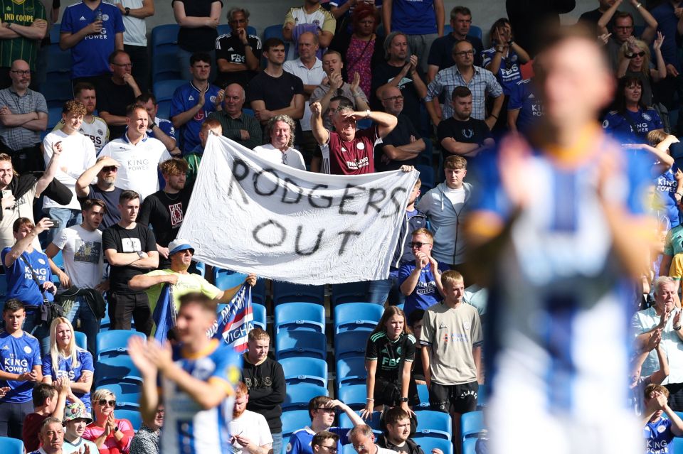 Some Leicester supporters are calling for their under-pressure manager to leave