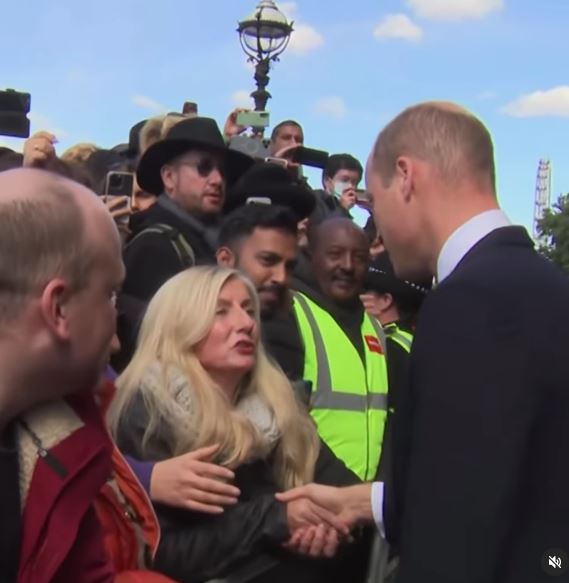 One woman stopped him to ask about the Queen's pet Corgis