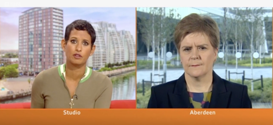 Naga Munchetty 'continuously interrupted' Nicola Sturgeon on BBC Breakfast