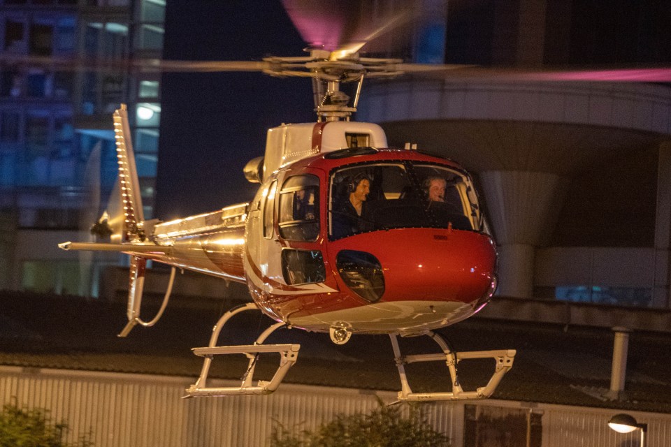 Tom helped stunning co-star Pom Klementieff as she exited from the passenger seat of his chopper