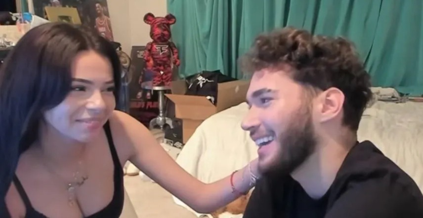 Pami and Adin during a livestream