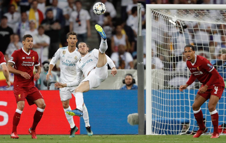 Bale scored a stunning overhead kick in the 2018 Champions League final