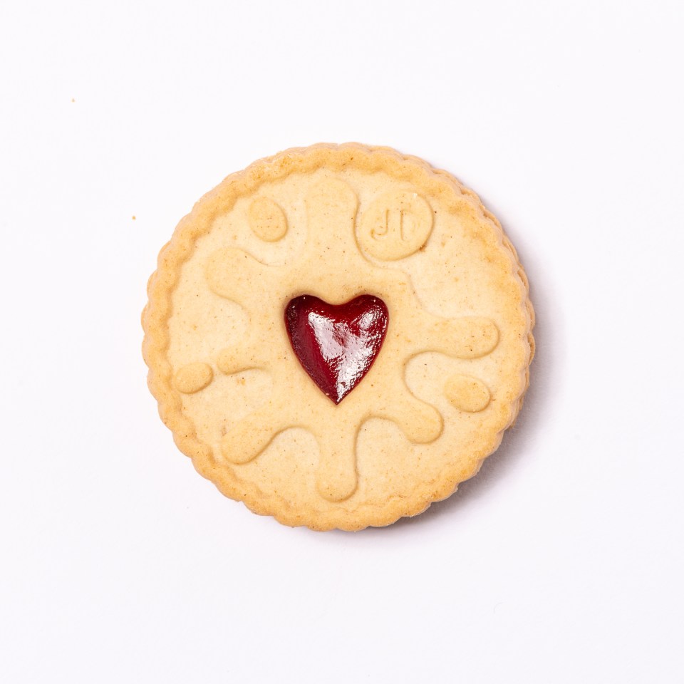 The jam in the middle helped glue this biscuit together