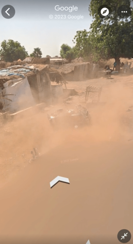 A dust cloud can be seen after the collision