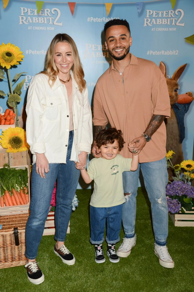 Aston with his wife Sarah Louise and their son Grayson
