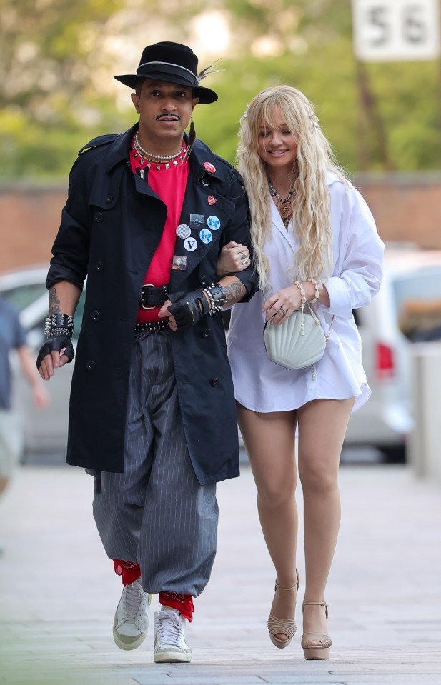 Emma Bunton looks fabulous wearing a shirt dress