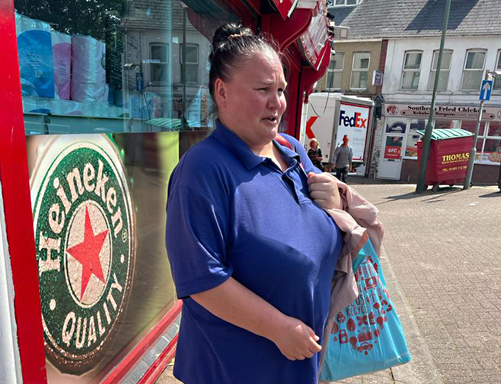 Woman in Blaenau Gwent, UK, discussing obesity and convenience foods.
