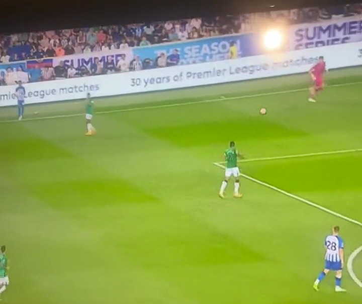 Brighton had been trying to take a quick throw-in