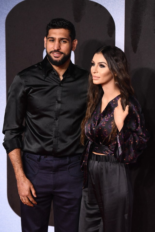 Amir Khan and Faryal Makhdoom pictured at the European Premiere of Creed II in November 2018
