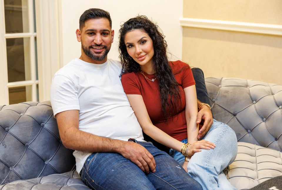 Amir Khan and his wife Faryal Makhdoom at their Dubai home