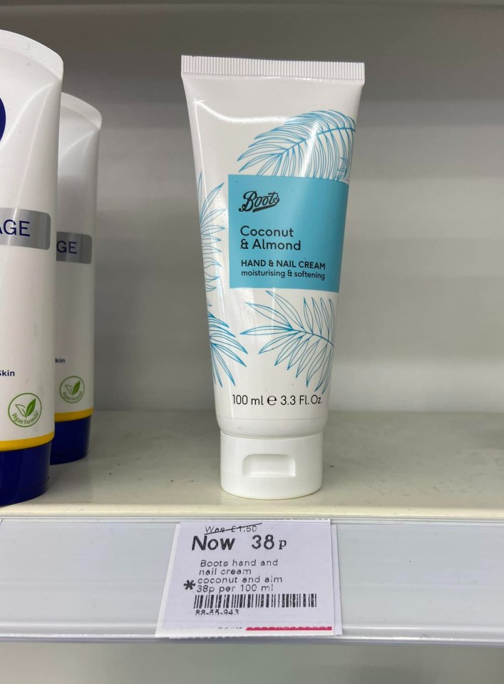 Meanwhile, someone else cleared the shelves after spotting hand cream going for just pennies