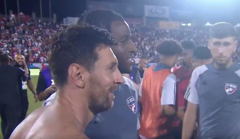 Lionel Messi, , Headline: MLS fans slam 'terrible competitors' as they spot what Dallas stars did to heroic Lionel Messi after loss to Inter Miami, , http://twitter.com/FcbxSam/status/1688399026365046789, , Apple TV