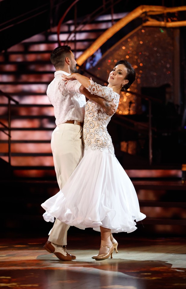 For use in UK, Ireland or Benelux countries only BBC handout photo of Amanda Abbington and Giovanni Pernice, during their appearance on the live show on Saturday for BBC1's Strictly Come Dancing. Issue date: Saturday October 14, 2023. PA Photo. See PA story SHOWBIZ Strictly. Photo credit should read: Guy Levy/BBC/PA Wire NOTE TO EDITORS: Not for use more than 21 days after issue. You may use this picture without charge only for the purpose of publicising or reporting on current BBC programming, personnel or other BBC output or activity within 21 days of issue. Any use after that time MUST be cleared through BBC Picture Publicity. Please credit the image to the BBC and any named photographer or independent programme maker, as described in the caption.