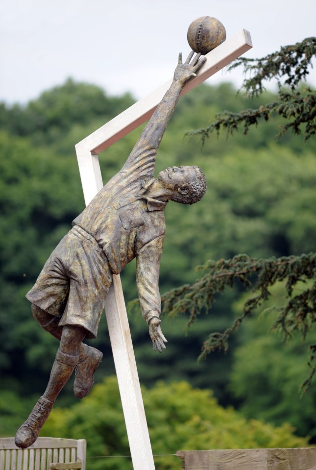 Mandatory Credit: Photo by Colorsport/Shutterstock (12899171ah)..Football - 2016 / 2017 season - new England manager Sam Allarydce, first press conference Statue of Arthur Wharton at St George?s Park, Burton upon Trent (28 October 1865 ? 13 December 1930) is widely considered to be the first black professional football player in the world . Wharton was the first black professional and the first to play in the Football League. COLORSPORT/ANDREW COWIE..Sam Allardyce - new England manager