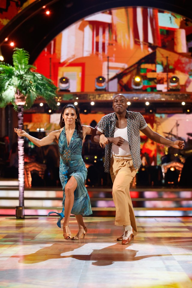 Eddie Kadi and Karen Hauer dancing on Strictly Come Dancing.
