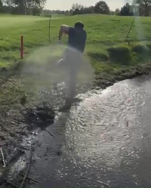 The comedian then tripped up to add insult to injury