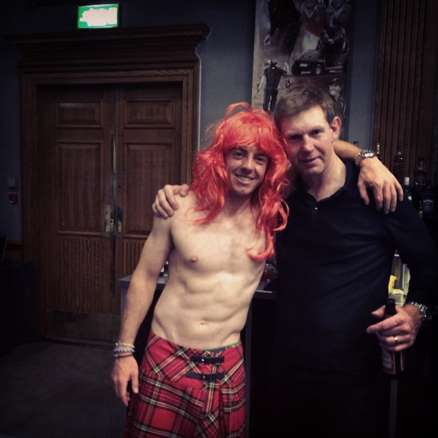 Rory with Scottish golfer Stephen Gallacherin