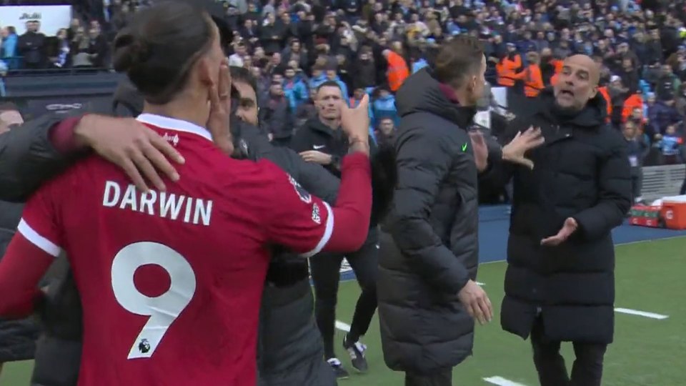 The Reds forward was involved in a heated row with Pep Guardiola on Saturday