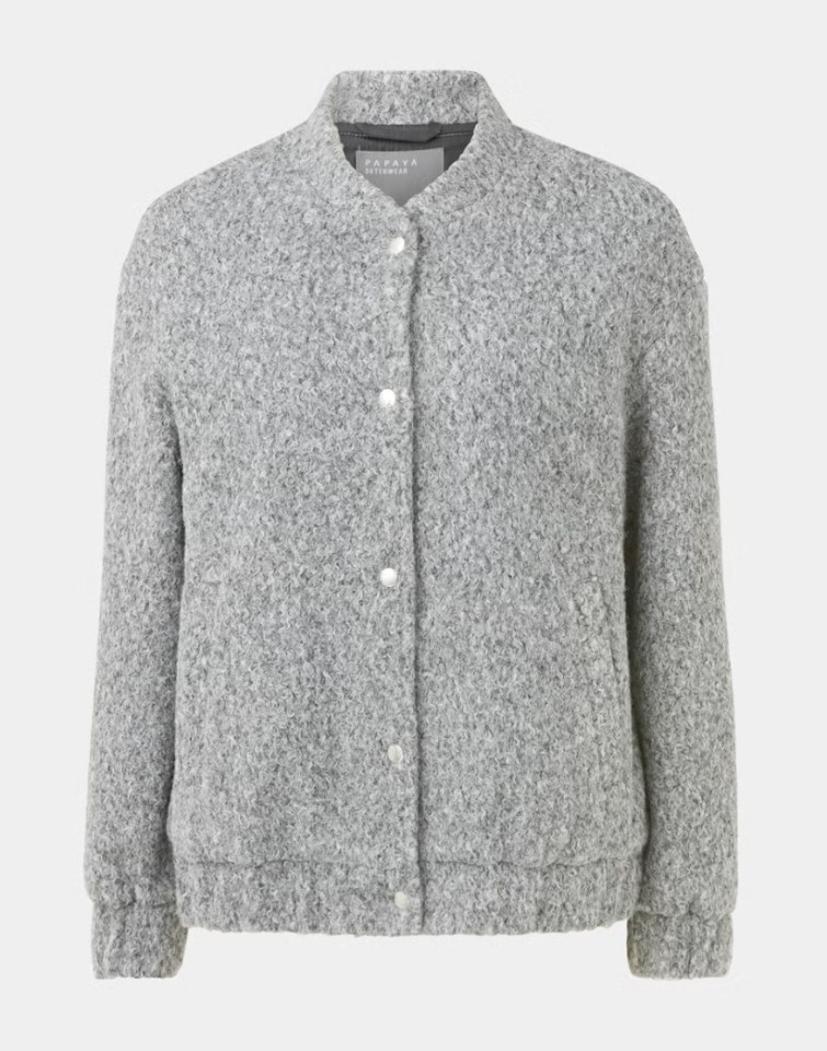 Matalan’s grey boucle jacket, £32