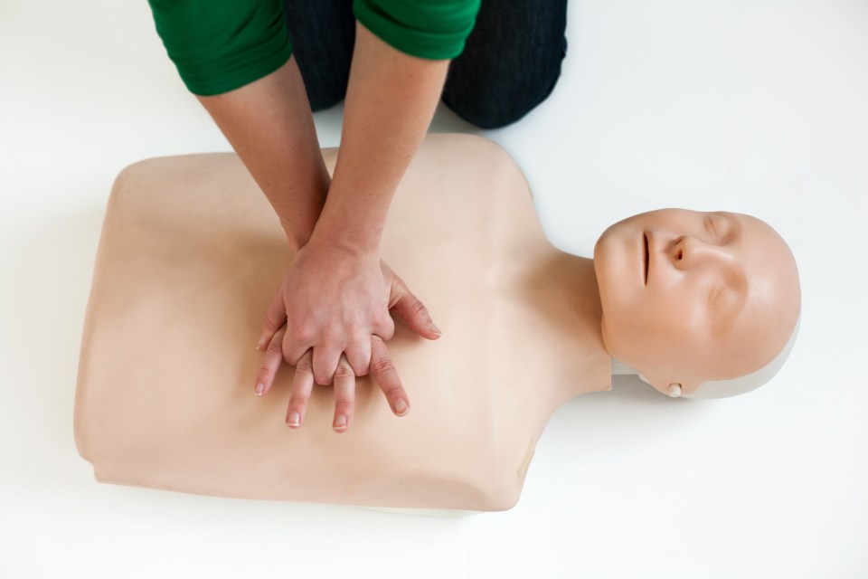 A higher proportion of bystanders to a cardiac arrest gave CPR in 2022 compared to 2021. Pictured is how to use the hands to give chest compressions
