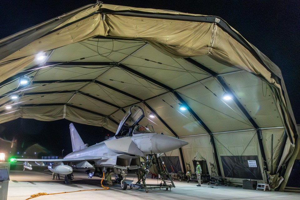 RAF jet back at the Cyprus base after Thursday's mission