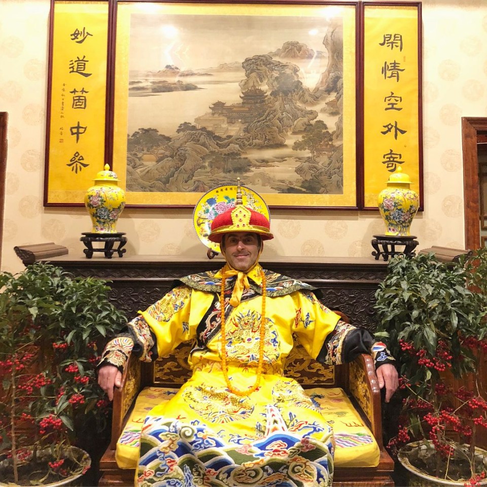 The snooker player shared multiple snaps from a trip to China and Thailand