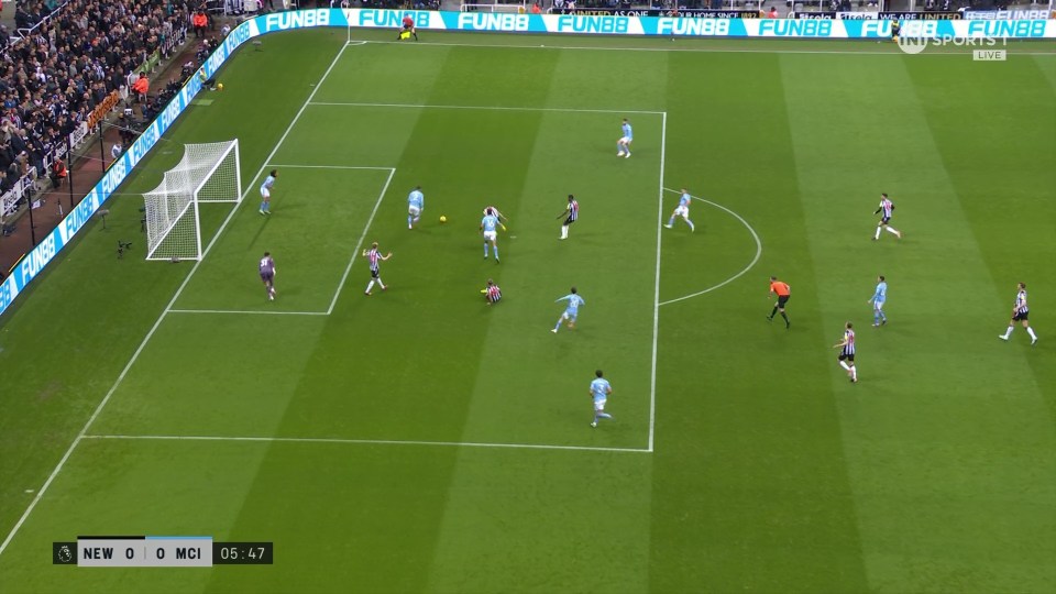 After giving the ball away he was left in no-mans land#