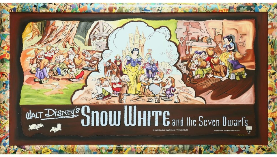 A seven-foot painting was commissioned by a 'family friend' of a billboard advert for Snow White and the Seven Dwarfs