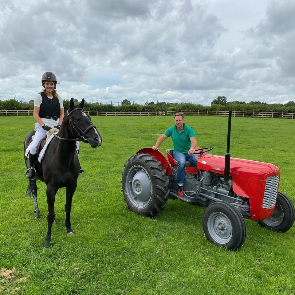 Often, Horner is out in his tractor and Geri rides their horses