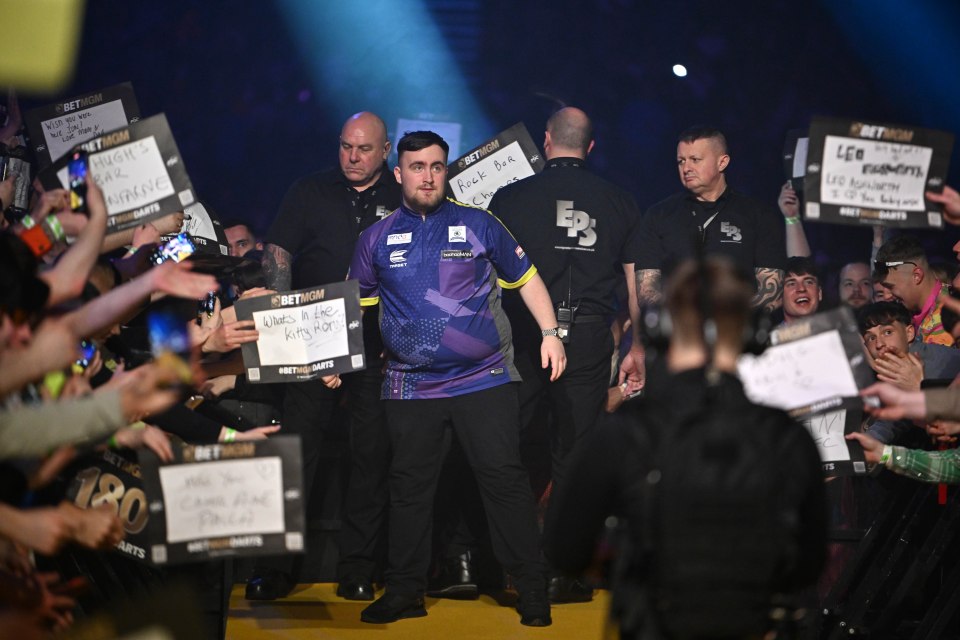 Luke Littler walks-out to WWE-inspired music