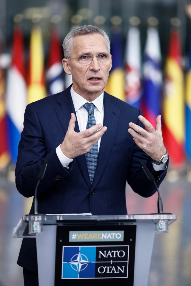 Jens Stoltenberg said: 'Europe now faces war on a scale we thought was resigned to history'
