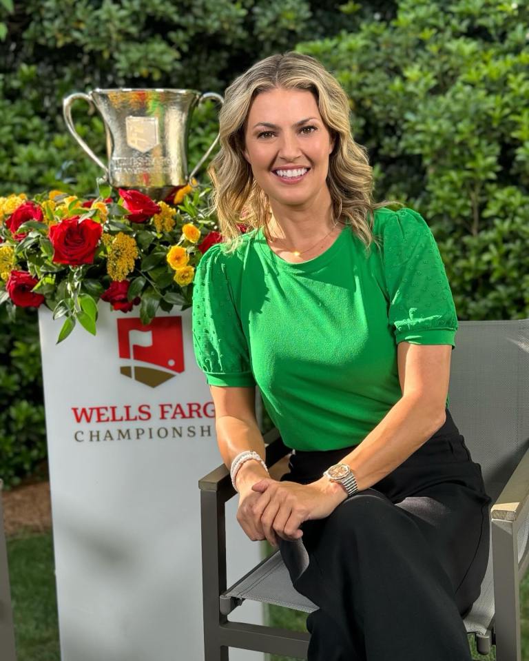 The blonde bombshell is a golf reporter for CBS